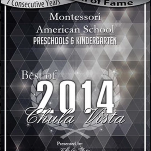 Best of Chula Vista, Preschools 2014 a child counting Montessori beads, building early math skills