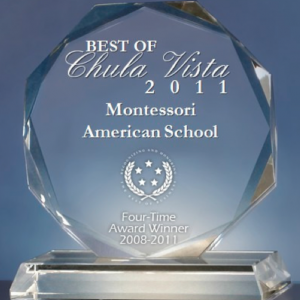 Best of Chula Vista, Preschools 2011 students studying biology with Montessori classification cards