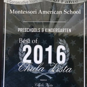 Best of Chula Vista, Preschools 2016 a child studying plants using Montessori botany materials and puzzles