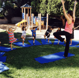 a child building coordination with Montessori threading activities