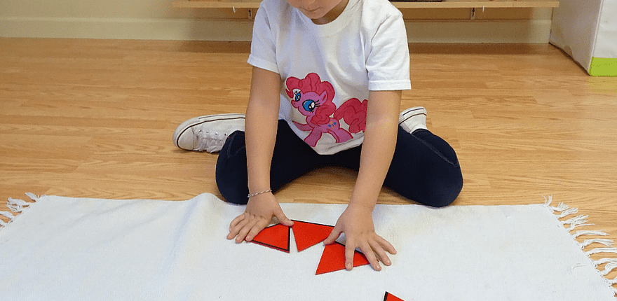 students practicing collaboration in Montessori peace education projects